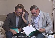 Broke Guy Watches Nasty Friend Bang Ex-Girlfriend Hardcore for Cash Payment