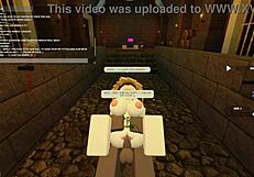 roblox whore bent over takes rough anal deepthroat doggystyle ass shaking cum