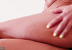 Boldly Pulling Down Tiny 18+ Sport Shorts to Cum Hard on Dildo