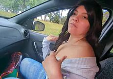Couldn't Resist Fucking Big Ass Latina Wife in Public Car Quickie