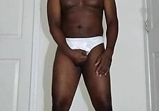 first solo masturbation in white underwear since august ass tease