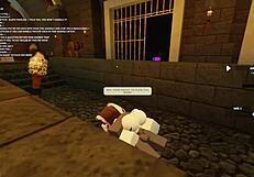 roblox whore bent over takes rough anal deepthroat doggystyle ass shaking cum