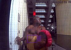 Skinny employee bends over kitchen counter for my thick cock pounding part 2