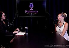 Barbara Sol's hottest prelims podcast moments with Bia Hot part 2 sheer red