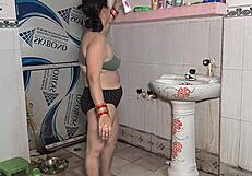 desi puja bhabhi bounces wildly on thick cock craving every inch.