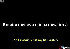 Blonde brazilian milf blows while hubby watches big clit action