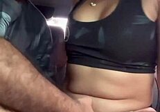 Bet You Can't Handle This Latina Riding Old Man's Cock in His Car!