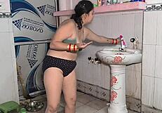 desi puja bhabhi bounces wildly on thick cock craving every inch.