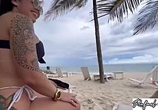 Hot Beach Latina Gets Her Tight Pussy Pounded Hard After Beach Meetup.