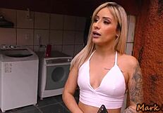 Blonde Jennifer Pays Technician with Tight Asshole After Service Call