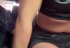 Bet You Can't Handle This Latina Riding Old Man's Cock in His Car!