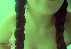 Cute Student Overwhelmed By Grinding Dildo On Soaking Panties