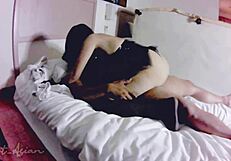 Hot Asian trades tight chubby pussy cash