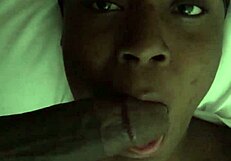 Brownskin Princess Devours Massive Black Monster Cock Head to Base!