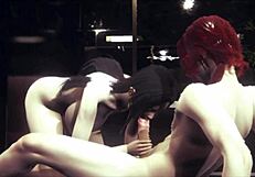 giant tits japanese babe grinds in wild sex action