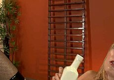 Harmony Rose slicks up her big tits and rides massive cock in every position.