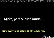 Blonde brazilian milf blows while hubby watches big clit action