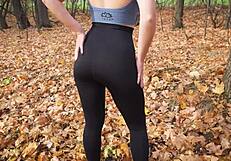 her yoga curves in spandex leggings hint at that perfect ass tease