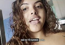 curvy babe sips coffee naked chatting with big tits on cam