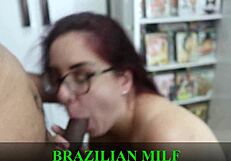 MILF Discovers Stepmom Porn Collection Gives Ass in Red Sheer