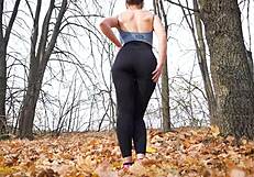 her yoga curves in spandex leggings hint at that perfect ass tease