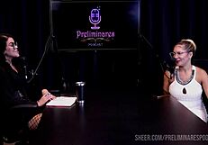 Barbara Sol's hottest prelims podcast moments with Bia Hot part 2 sheer red