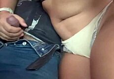 Bet You Can't Handle This Latina Riding Old Man's Cock in His Car!