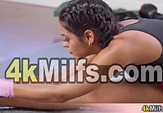 hot latina milf wrestles tutor then blows sucks tits in pov oral match 💦🥵