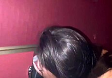 making her husband a cuckold right in the spicy nightclub with wild dancing and oral action