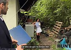 Hunt4k Hot Brunette Gypsy Rides POV Cock Outdoors Before Family Spots Us