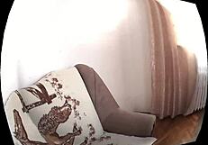 wife, you love watching me undress then lick your wet hairy pussy and ass on the sofa?