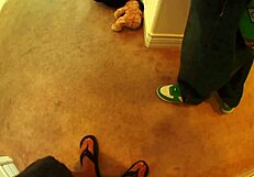 imagine this busty milf bent over in her kitchen