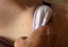 French Blonde Amateur Bent Over Doggystyle in Satin Lingerie Clothed Rimjob Blowjob