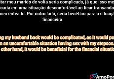 Milf Mommy Sneaks Brazilian Pussy Fucks with Stepson Behind Husband's Back