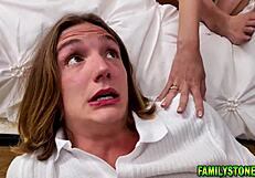 Stepmom Christina Sage Begs Blindfolded: Hubby's Angel, Pound My Slut Pussy with Monster Cock Now?