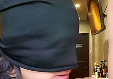 Gulping His Hot Cum Down in Steamy Dorm Suck Session