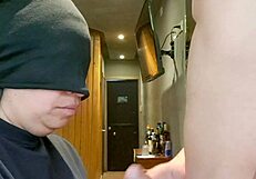 Gulping His Hot Cum Down in Steamy Dorm Suck Session