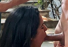 WOW I Stopped My Neighbor On The Stairs And Sucked Every Hot Drop From Him - Victoria Dias