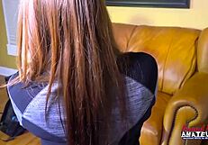 Brunette Autum and Blonde Alex Share Huge Cock Wet 3some