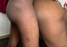 Petite Ebony Babe Rides Huge Black Cock Doggystyle Bent Over in Outdoor Public Compound Creampie Scandal 4K