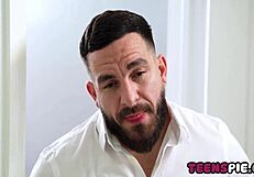 so this shy petite blonde teen pornstar finally visits neighbor to lose virginity with deepthroat creampie fuck and kisses