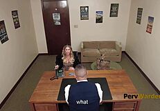 hey can you believe lolly dames gets blackmailed into huge titted cougar sex at work