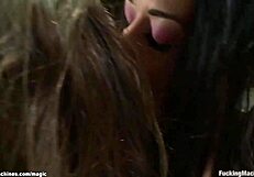 Kinky Roller Lesbians Squirt Hard On Massive Dildo Machines During Intense Orgy