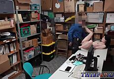 huge tits teen squirts hard while officer handles the case