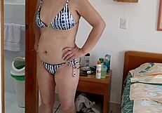 At the beach stepson masturbates nonstop eyeing my bikini body