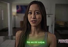 Petite latina milf seduces with big tits creampie taboo twist