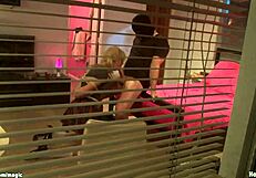 Masked Blonde Student Hogtied for Rough BDSM Cock Choking and Gagging