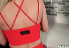 LINZEE RYDER backs MILF PUSSY on IKE'S hard COCK from behind