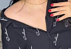 college cutie stuffs lingerie pearls into her curvy fat pussy