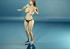 Big tits milf mommy dances nude ass shaking in night club